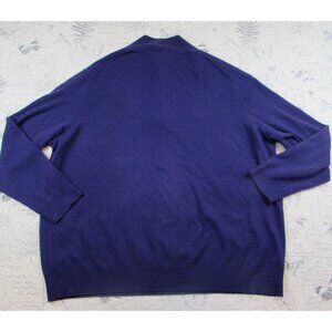 Polo Ralph Lauren Sweater Merino wool Purple 1/4 Zip Pullover Mens  4XLT Tall